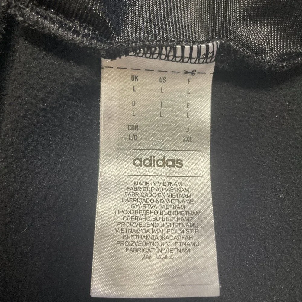 Adidas Track Jacket Mens L Black 1/4 Zip Sideline Aeroready Pullover Soccer Logo